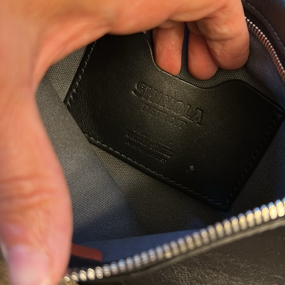 Shinola Detroit Black Leather Slim Crossbody - Picture 10 of 12